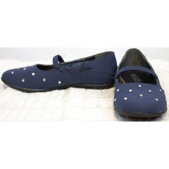 New in Box The Children's Place Navy Luna Stone Ballet Girls Shoes Flats Gems - Picture 7 of 16